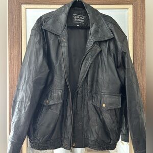 Men's Black Genuine Leather Jacket